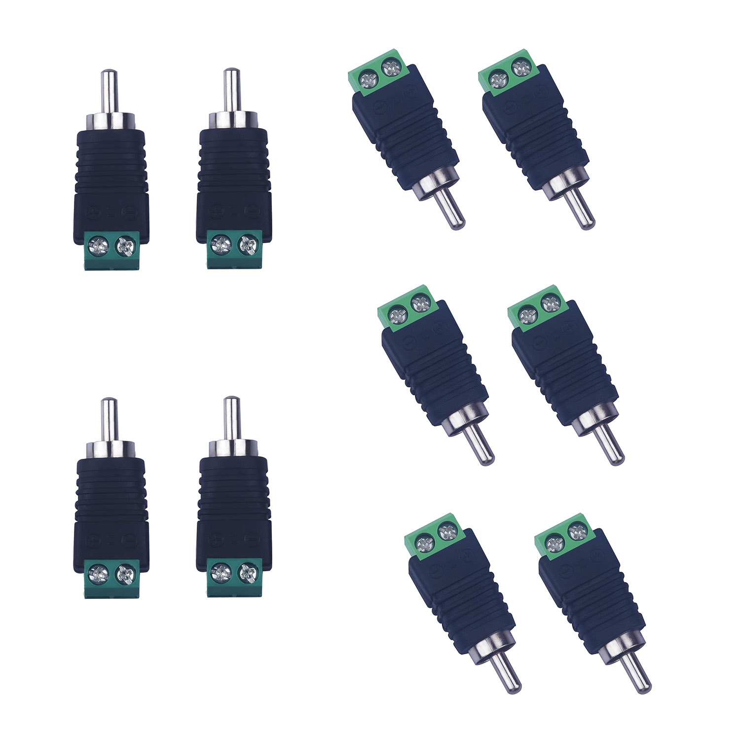 Audio Music Converter - 10pcs Phono RCA Male Plug To