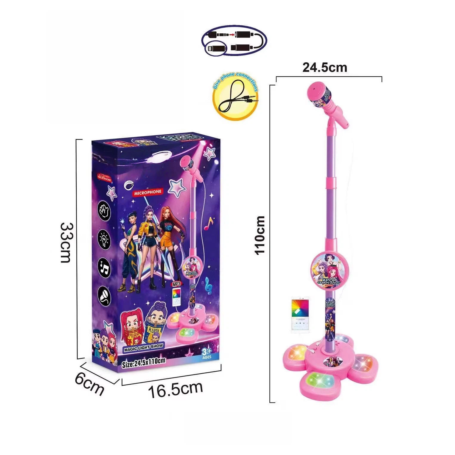 Audio Music Edit - Karaoke Microphone with Stand, Portable Music