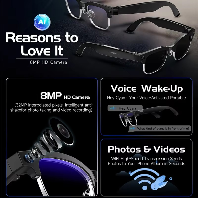 Smart Camera Glasses Photo and - Audio Music To Video Ai recensie en prijs