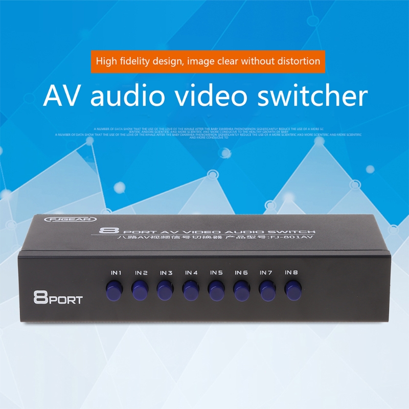 8-Way AV Switch RCA Switcher 8 - Audio Music Converter recensie en prijs