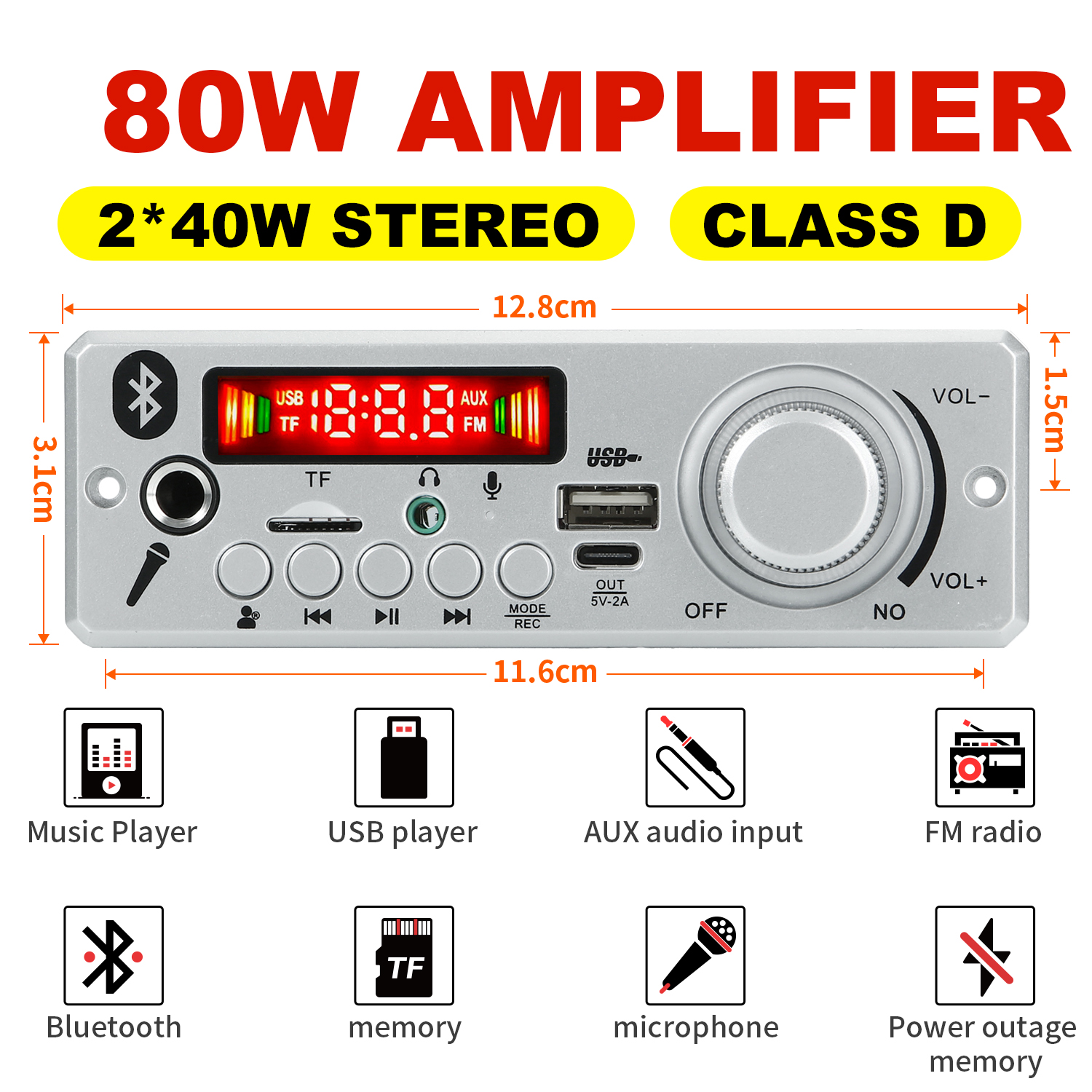 160W DIY Home Digital Amplifie - Audio Music Volume recensie en prijs