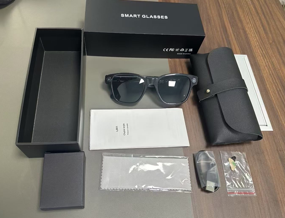 New L801 Smart Glasses 8MP 4K  - Audio Music To Video Ai recensie en prijs