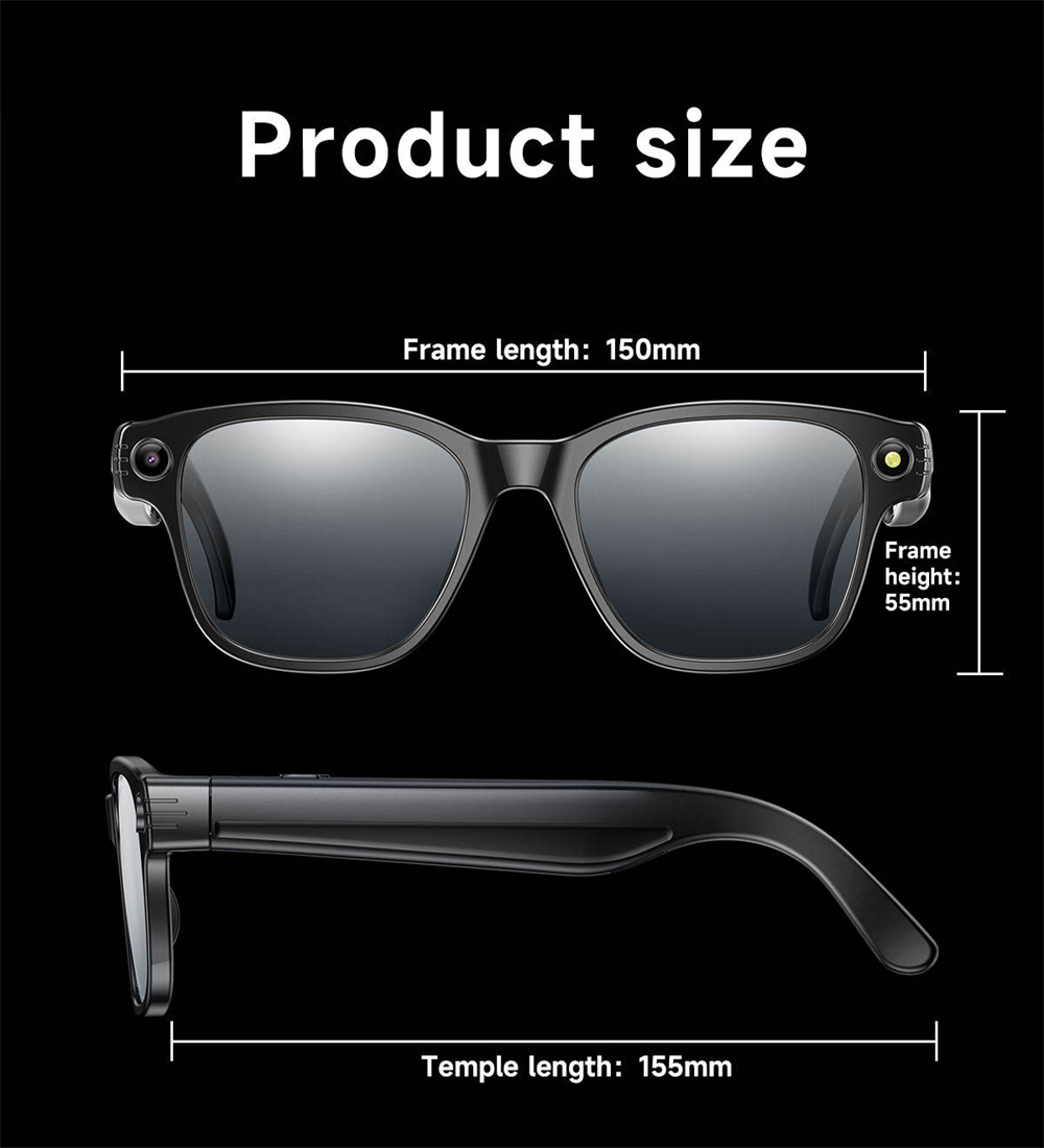 New L801 Smart Glasses 8MP 4K  - Audio Music To Video Ai recensie en prijs