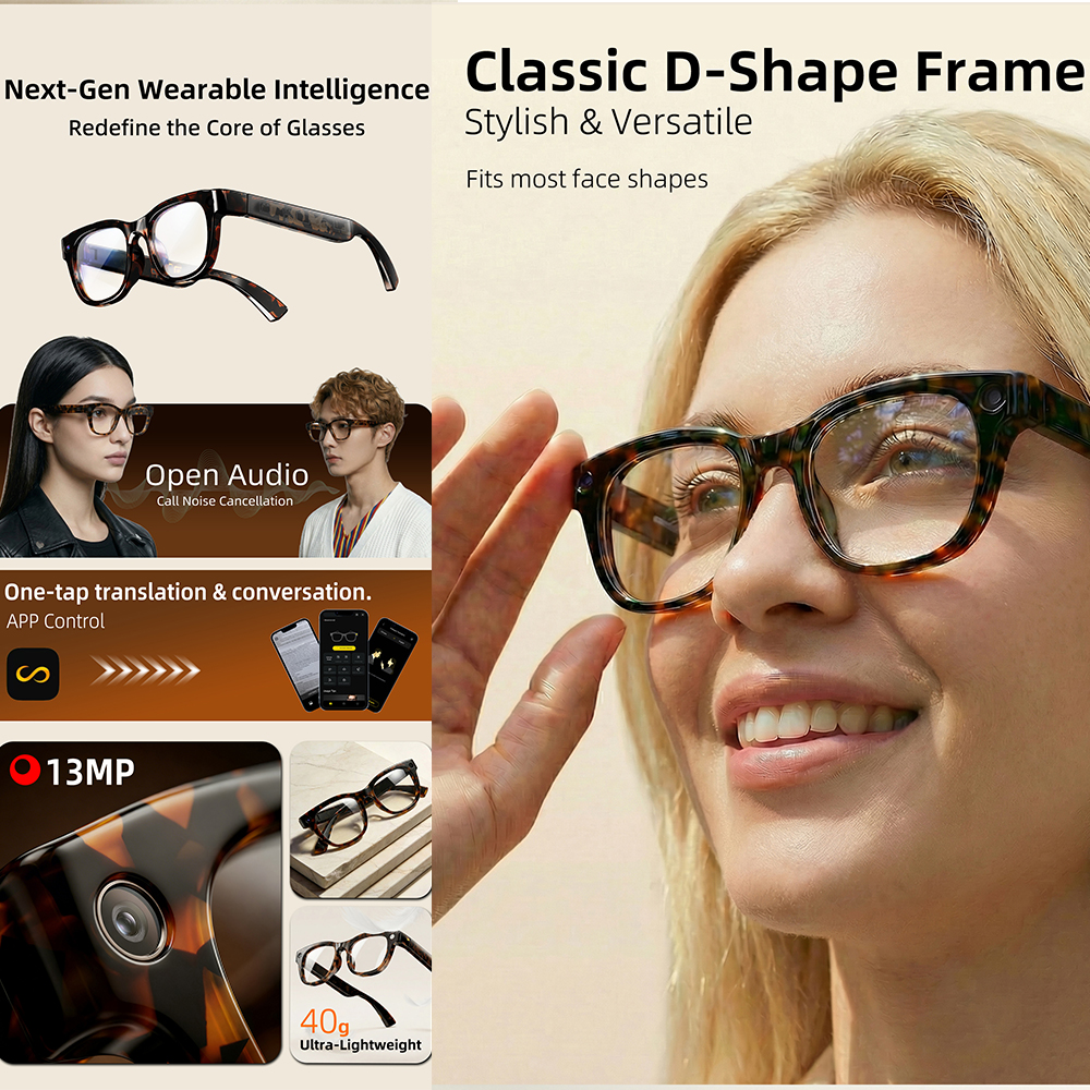 G600 Pro AI Smart Glasses 13MP - Audio Music To Video Ai recensie en prijs