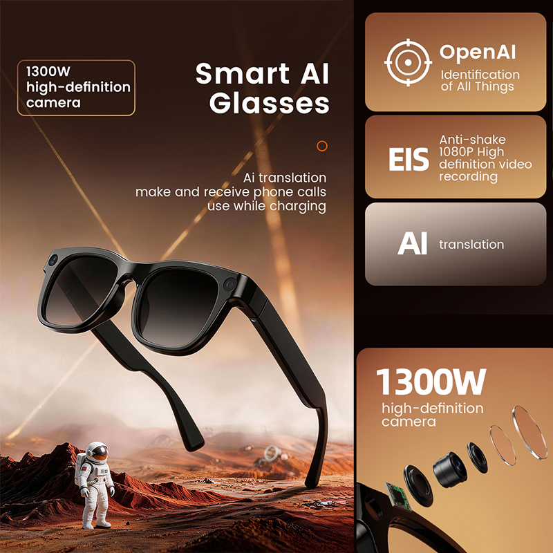 1300W HD Camera Smart AI Glass - Audio Music To Video Ai recensie en prijs