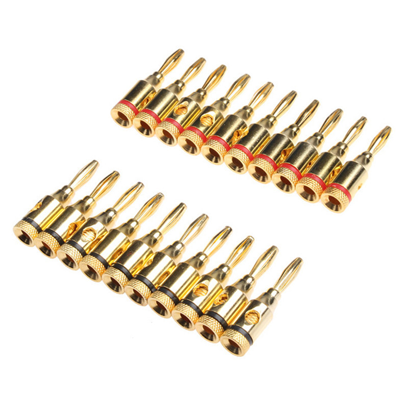 YT 20PCS Gold Plated 4mm Banan - Audio Music Yt recensie en prijs