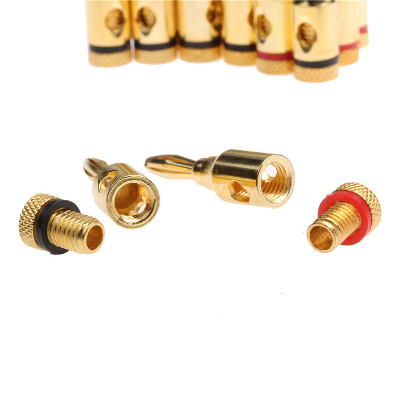 YT 20PCS Gold Plated 4mm Banan - Audio Music Yt recensie en prijs