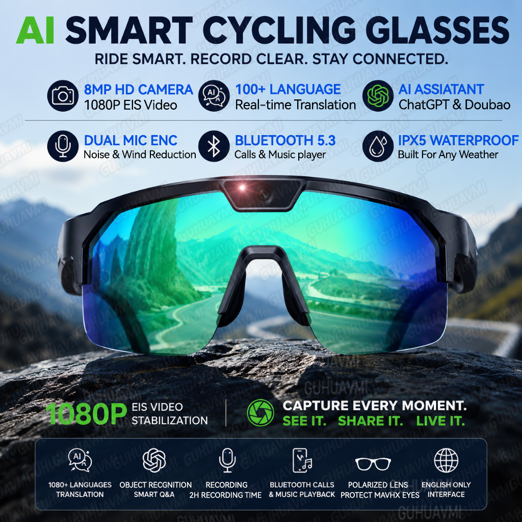 2026 Upgrade Smart Glasses wit - Audio Music To Video Ai recensie en prijs