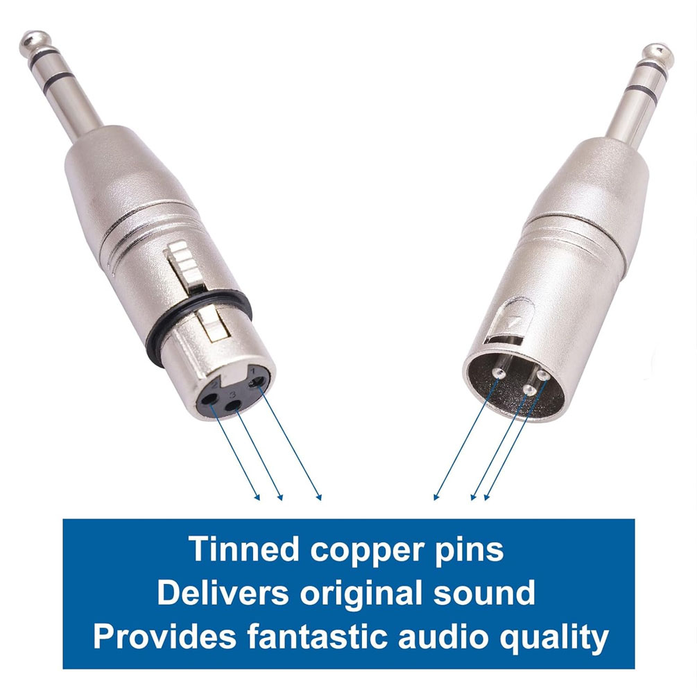 2PCS 1/4 Inch TRS to XLR Adapt - Cable Xlr Balanced recensie en prijs