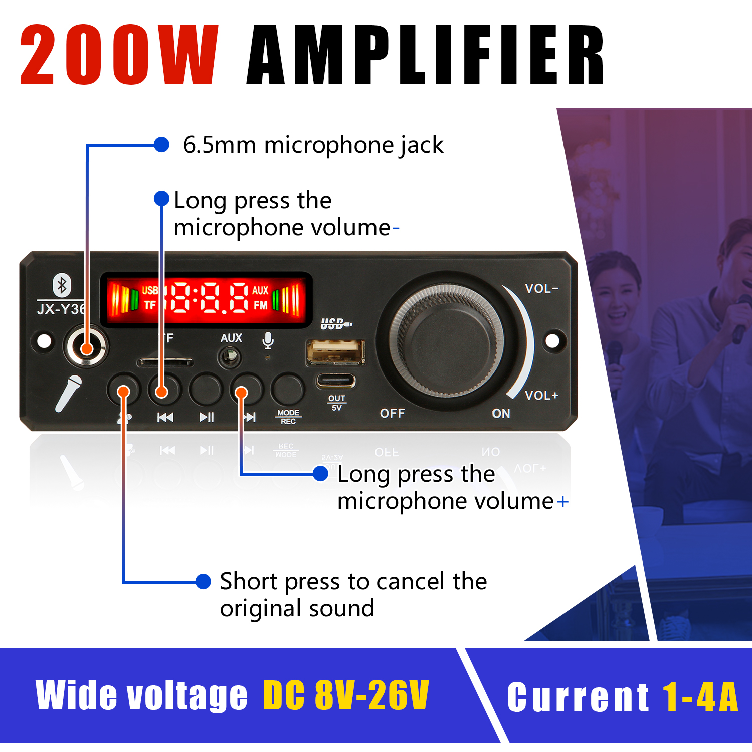 ARUIMEI  200W Amplifier  Bluet - Audio Music Volume recensie en prijs