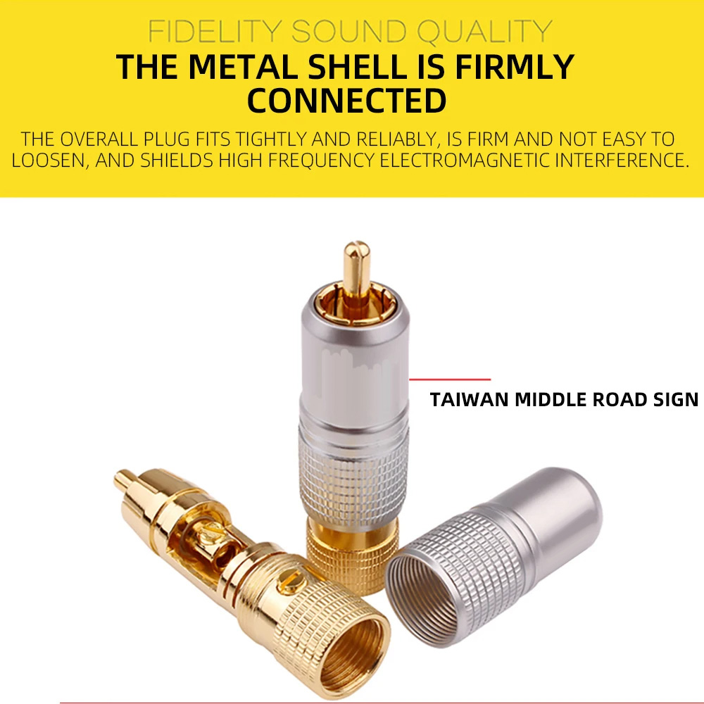 4pcs Hifi 24K Gold Plated RCA  - Audio Music Converter recensie en prijs